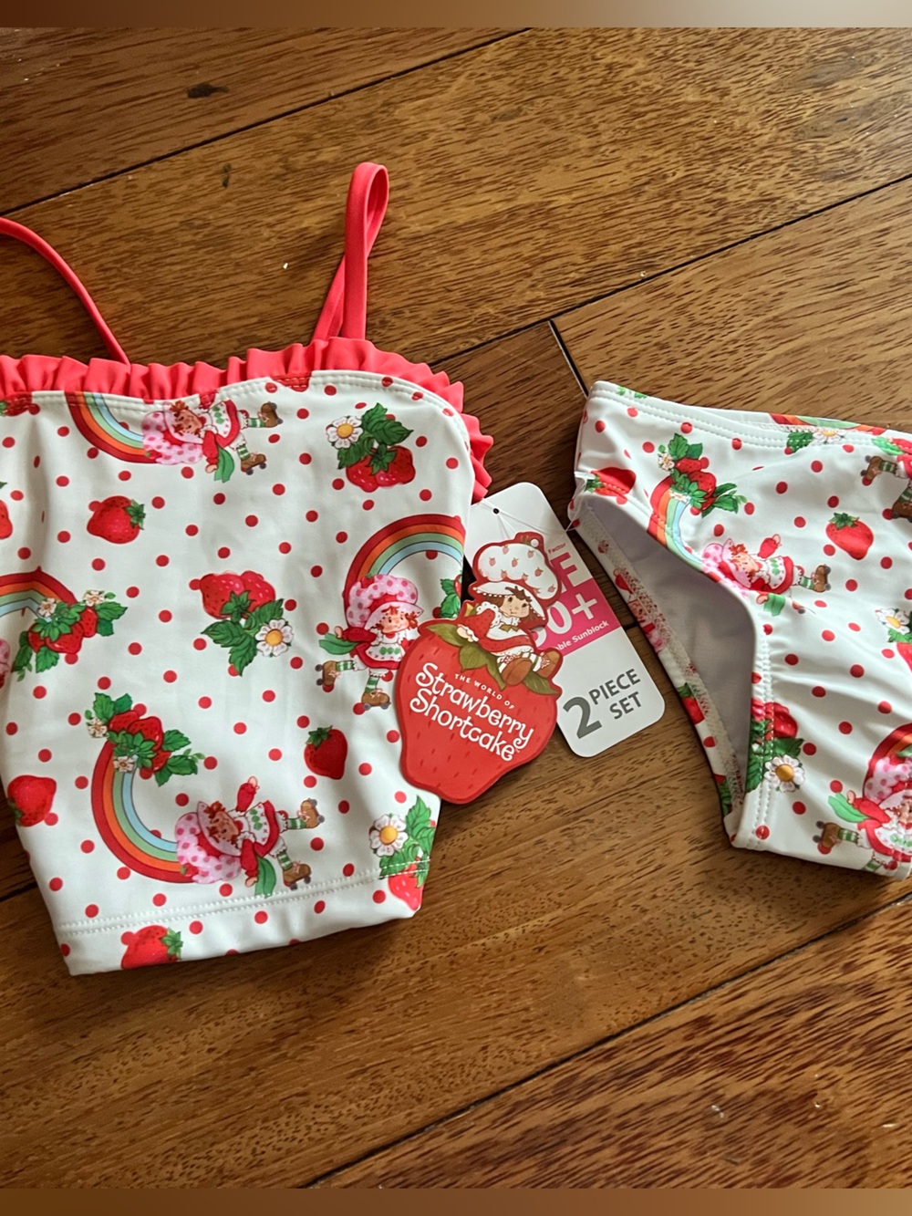 Strawberry Shortcake 2 Piece Swimsuit, 12M